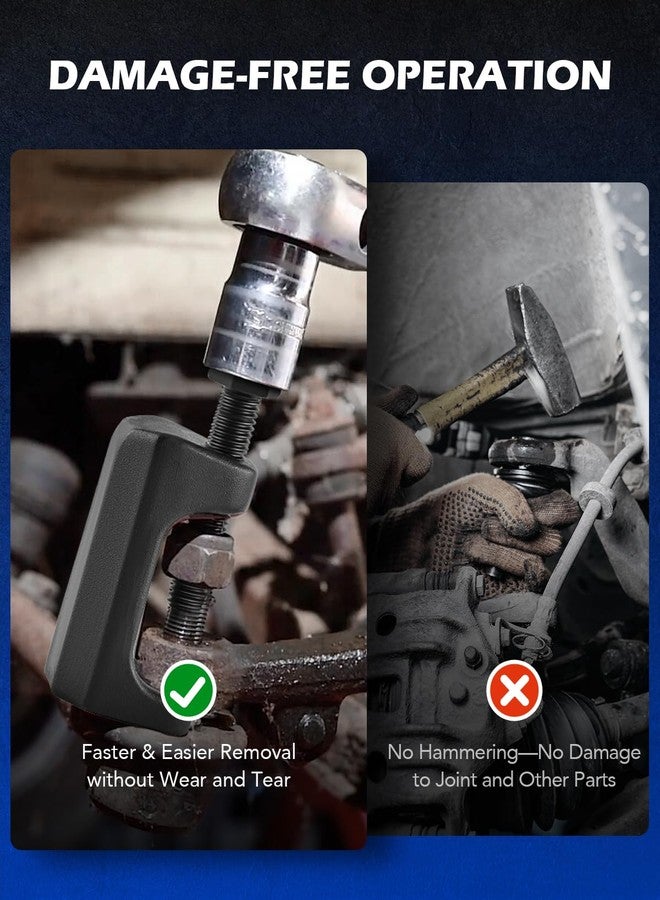 Orion Motor Tech مجموعة أدوات أوريون موتور تك 5 في 1 لفصل وصلات الكرة، وسحب ذراع بيتمان، وطرف قضيب التوجيه لخدمة الجزء الأمامي، ومجموعة إزالة الفاصل (RB06) - Image 5
